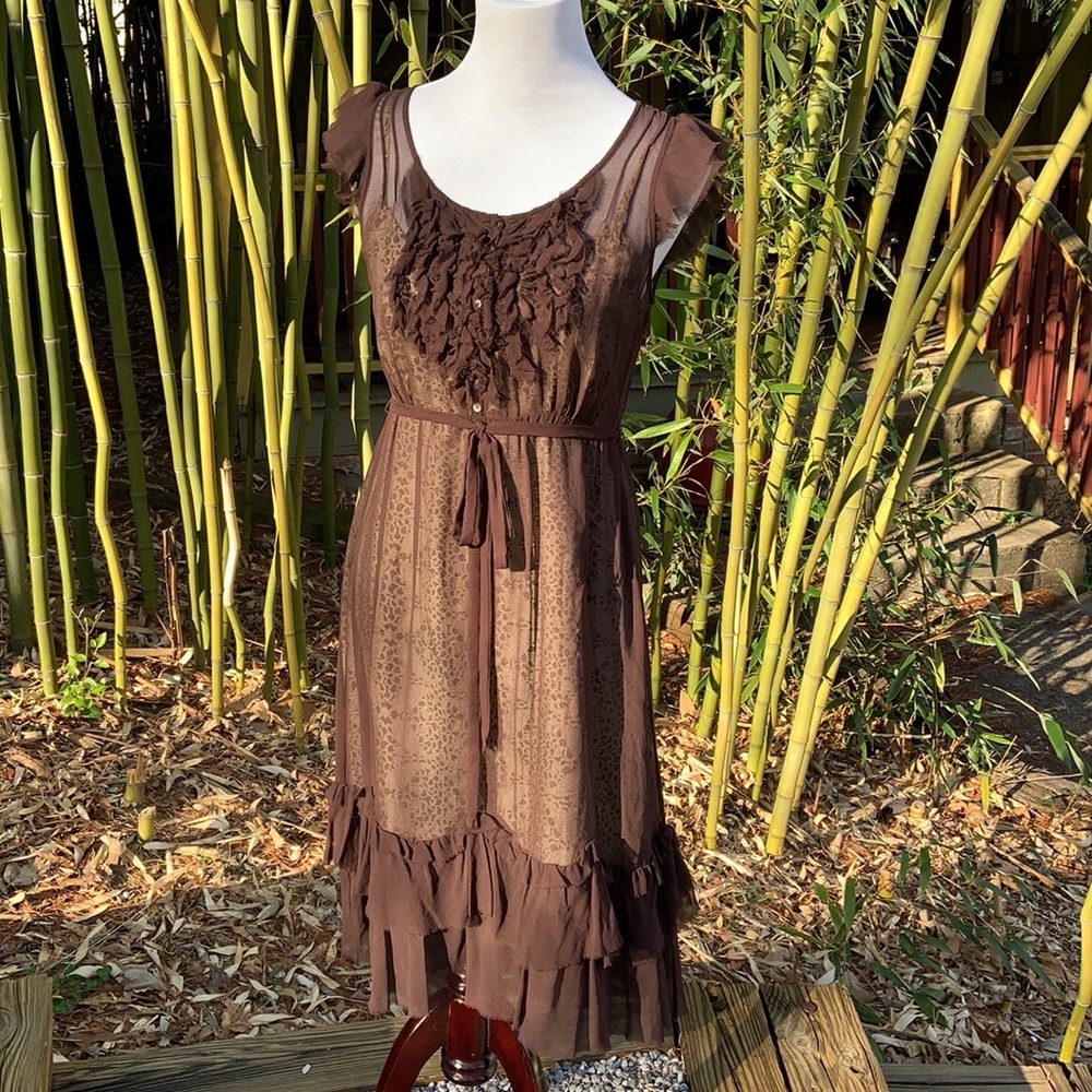 Very unique 1930s vintage inspired new sheer dress